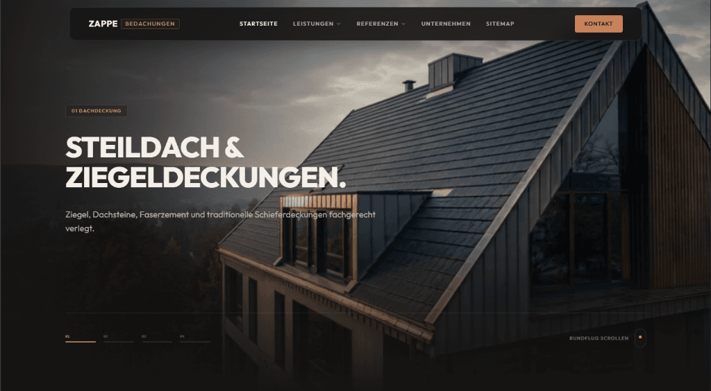 Zappe Bedachungen Mockup